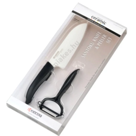 Santoku kés és Y hámozó szett - fekete