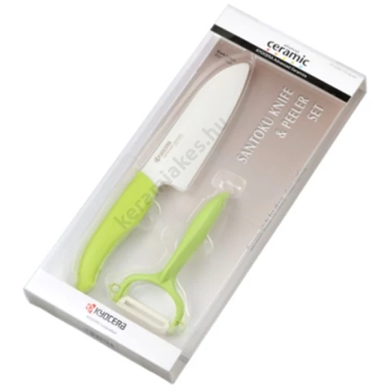 Santoku kés és Y hámozó szett - zöld